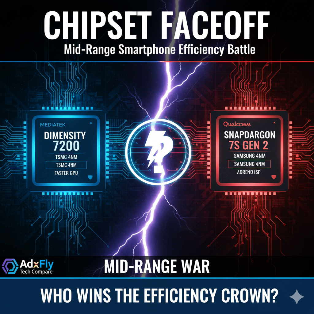 Chipset Faceoff: Dimensity 7200 vs. Snapdragon 7s Gen 2 – The Mid-Range Smartphone Efficiency Battle of 2025