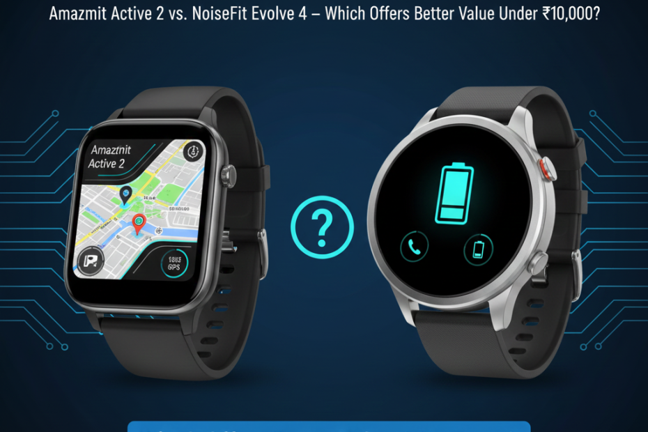 Budget Smartwatch Showdown: Amazfit Active 2 vs. NoiseFit Evolve 4 – Which Offers Better Value Under ₹10,000?