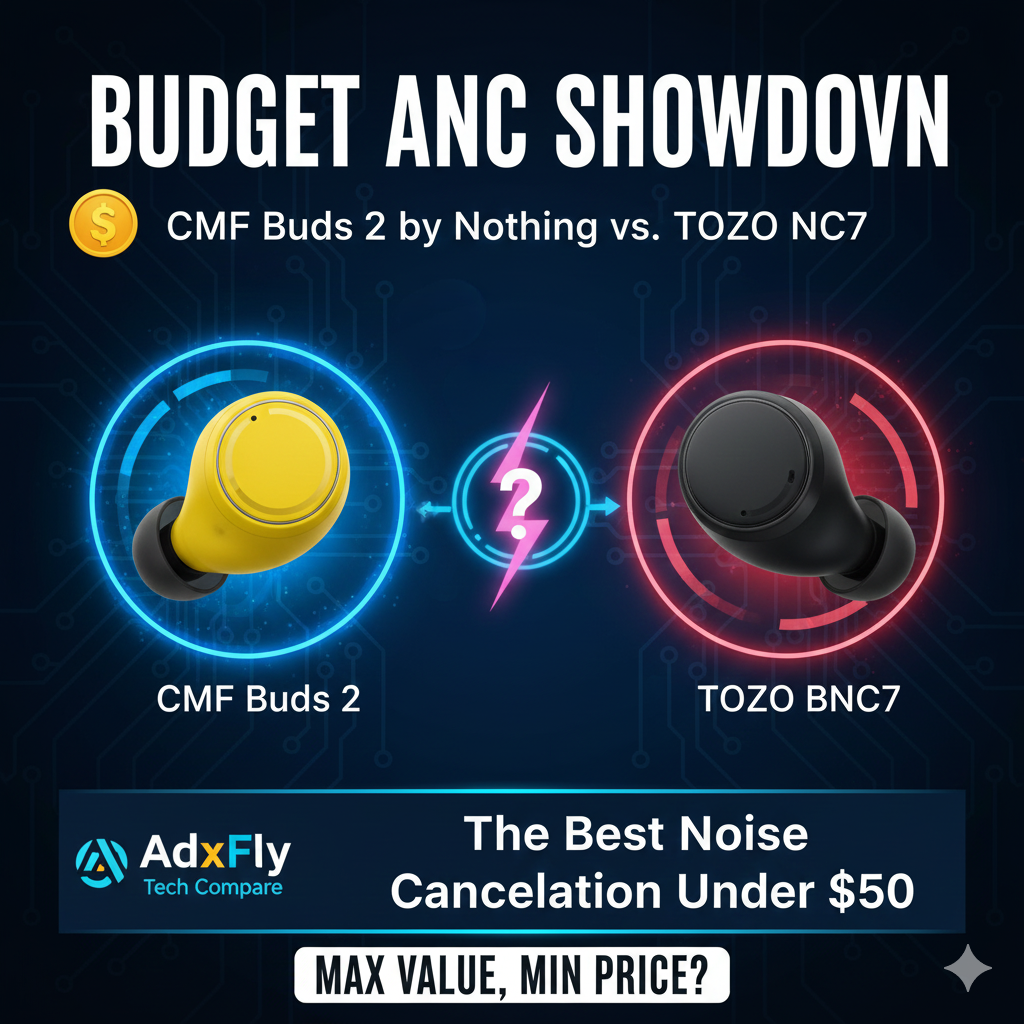 Budget ANC Showdown: CMF Buds 2 by Nothing vs. TOZO NC7 – The Best Noise Cancellation Under $50