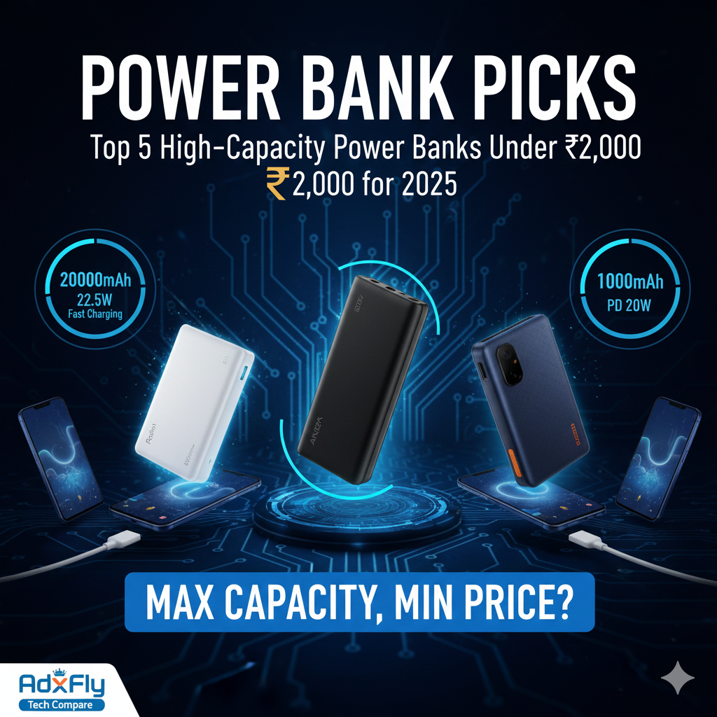 Power Bank Picks: Top 5 High-Capacity Power Banks Under ₹2,000 for 2025