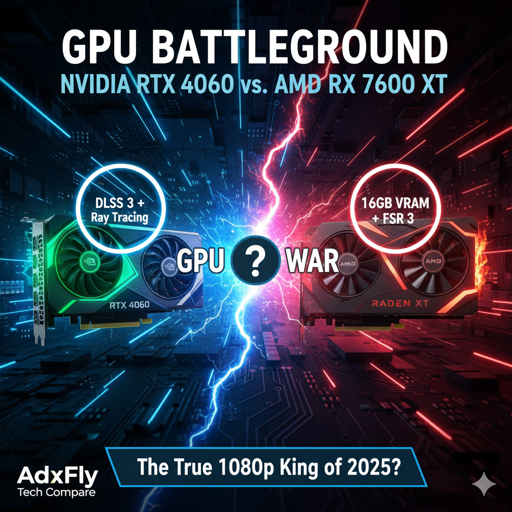GPU Battleground: NVIDIA RTX 4060 vs. AMD RX 7600 XT – The True 1080p King of 2025