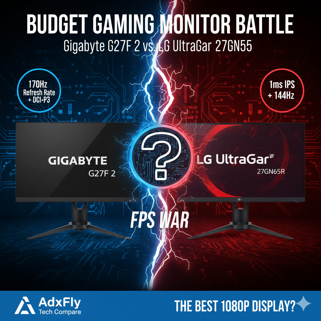Budget Gaming Monitor Battle: Gigabyte G27F 2 vs. LG UltraGear 27GN65R – The Best 1080p 144Hz Display